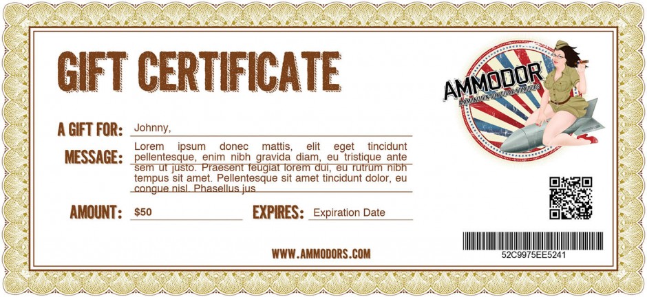 gift certificate