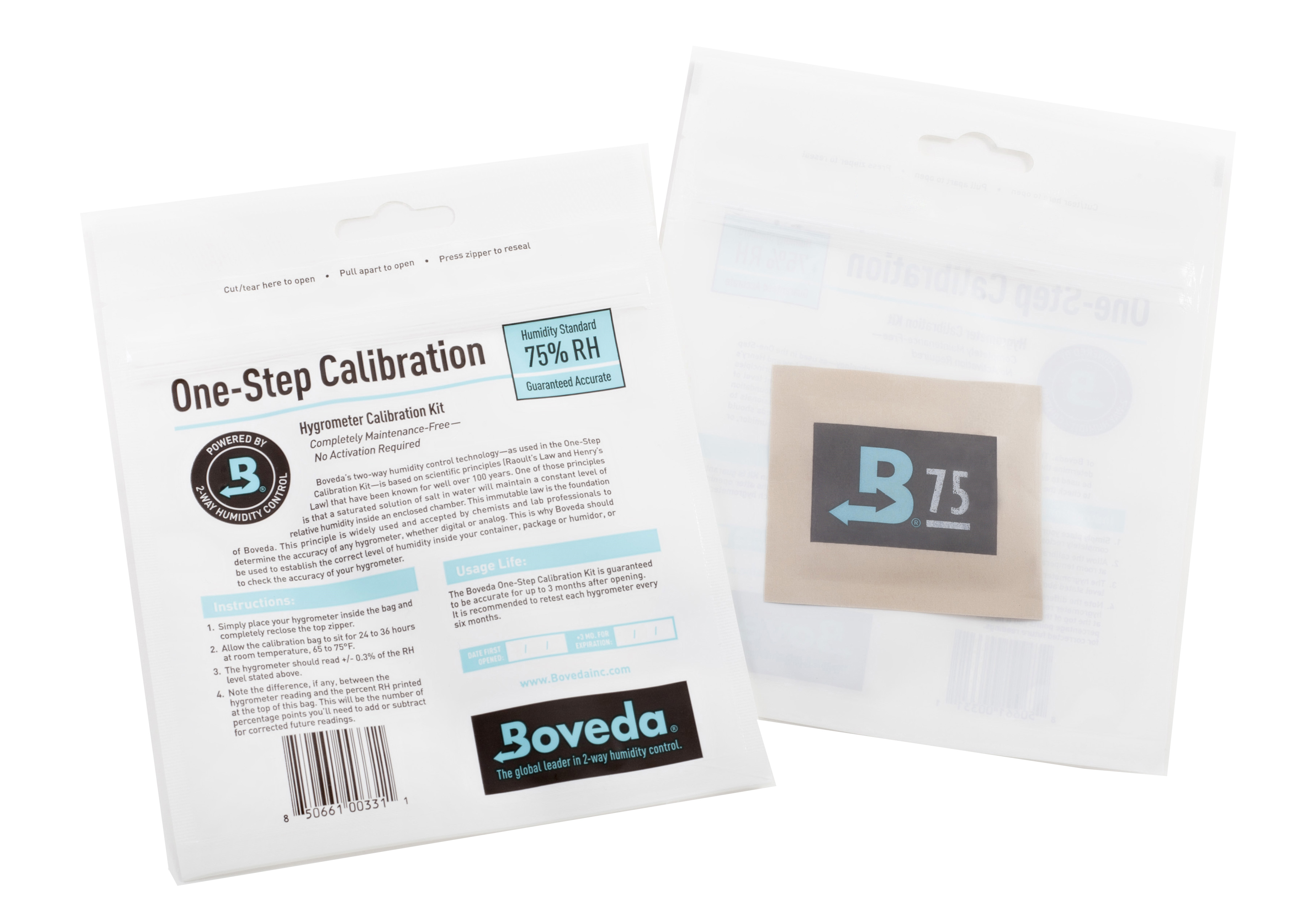 Boveda 69% RH humidor Seasoning Kit