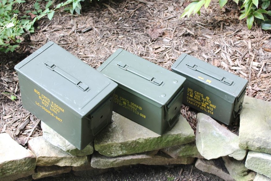 Solid Tactical 2 Pack Including 50 Cal m2a1 and 30 Cal m19a1 Steel Ammo Can Boxes 